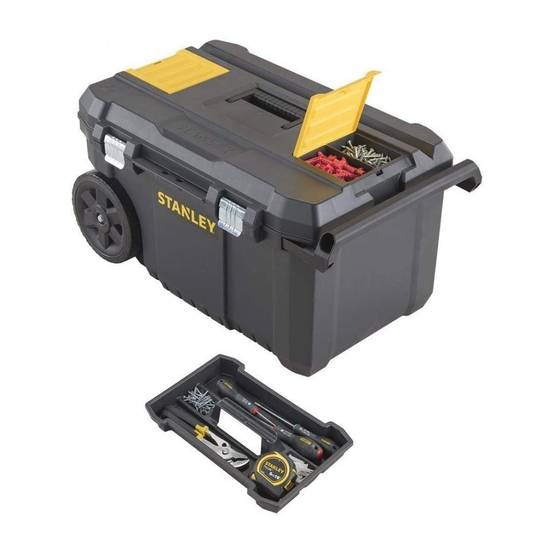stanley - Servante à outils 50L Roulante Essential Stanley Plateau amovible Poignée métal - Image 2