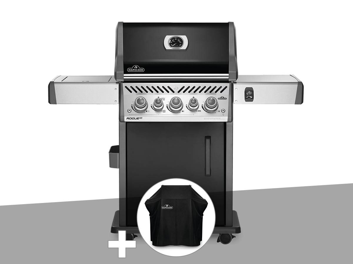Napoleon - Barbecue à gaz Rogue SE 425 SIB noir 3 brûleurs + Housse de protection - Napoleon