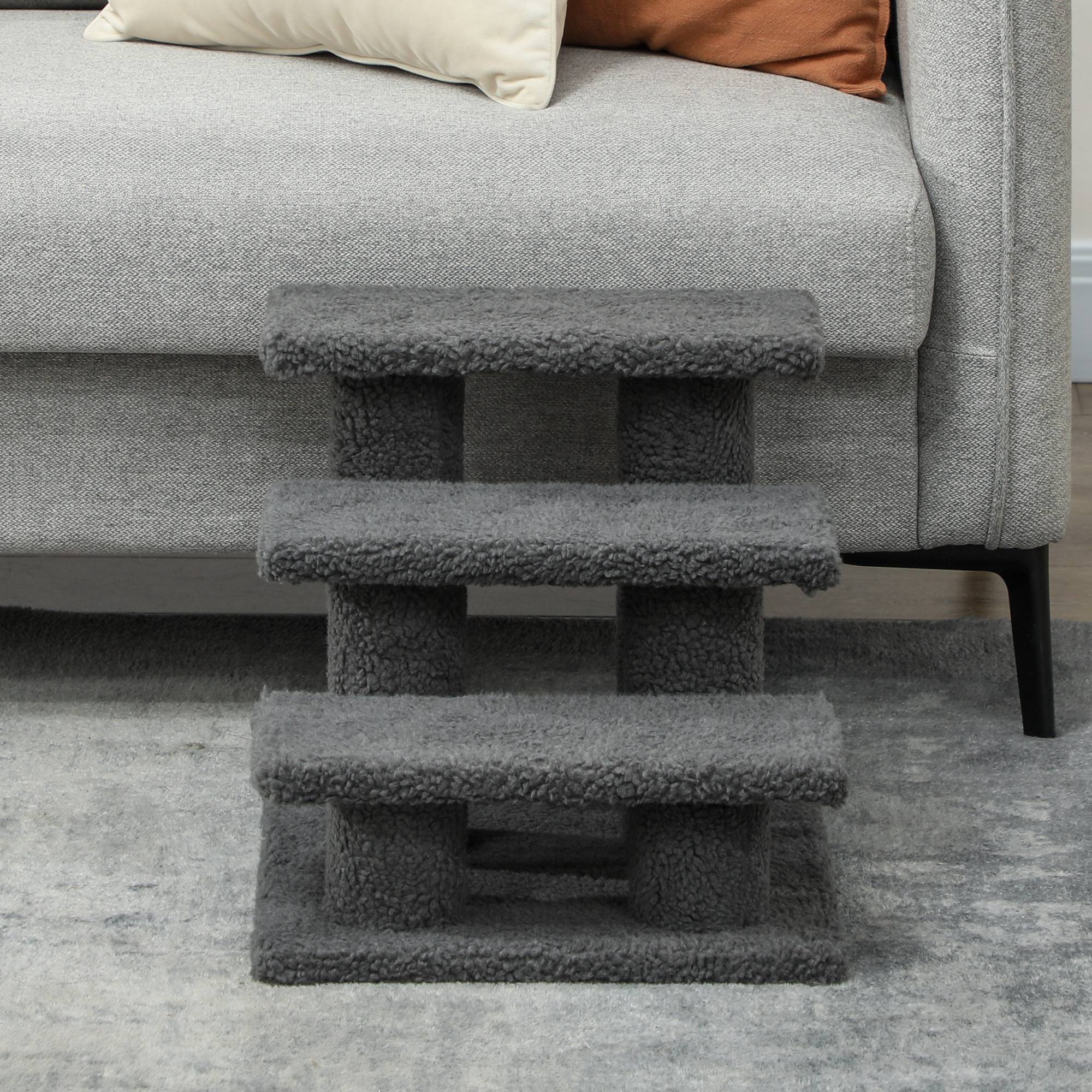 Sans Marque - Escalier 3 marches, chat, 45x35x34cm, gris - Image 10