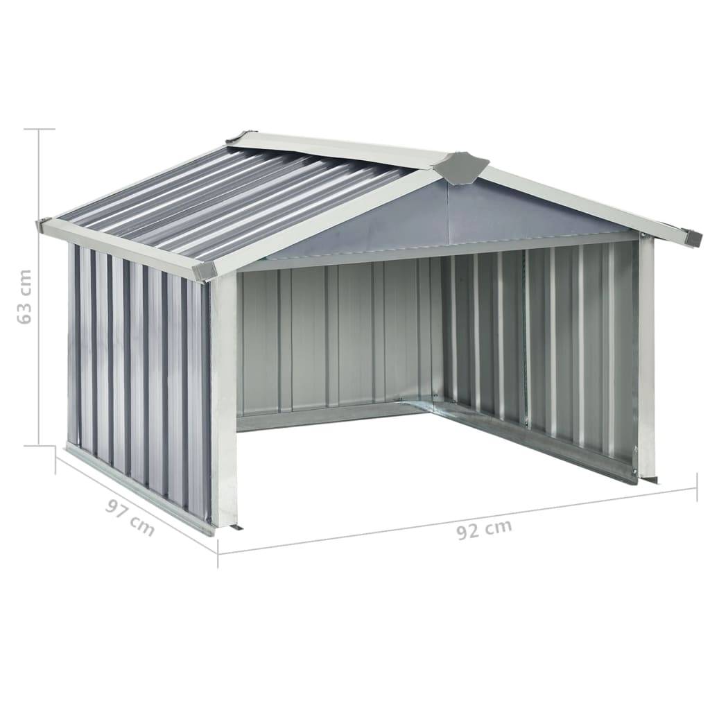 Helloshop26 - Abri pour robot de jardin 92 x 97 x 63 cm acier galvanisé gris - Image 7