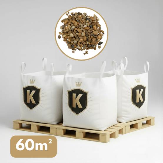 Galet jaune 10/16 mm – Pack 3 Big Bag +/- 1,5T – 60 m² - Image 1