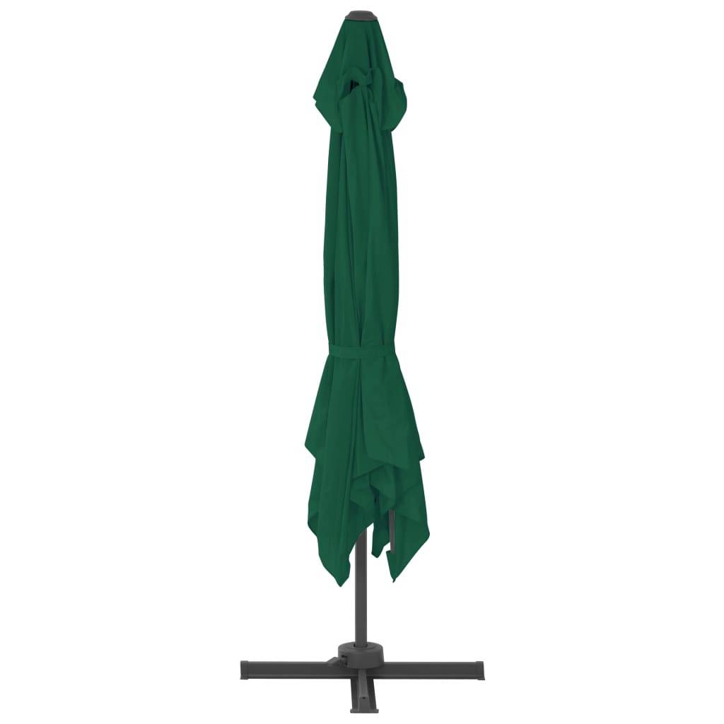 Helloshop26 - Parasol déporté avec mât en aluminium 300 x 300 cm vert - Image 4
