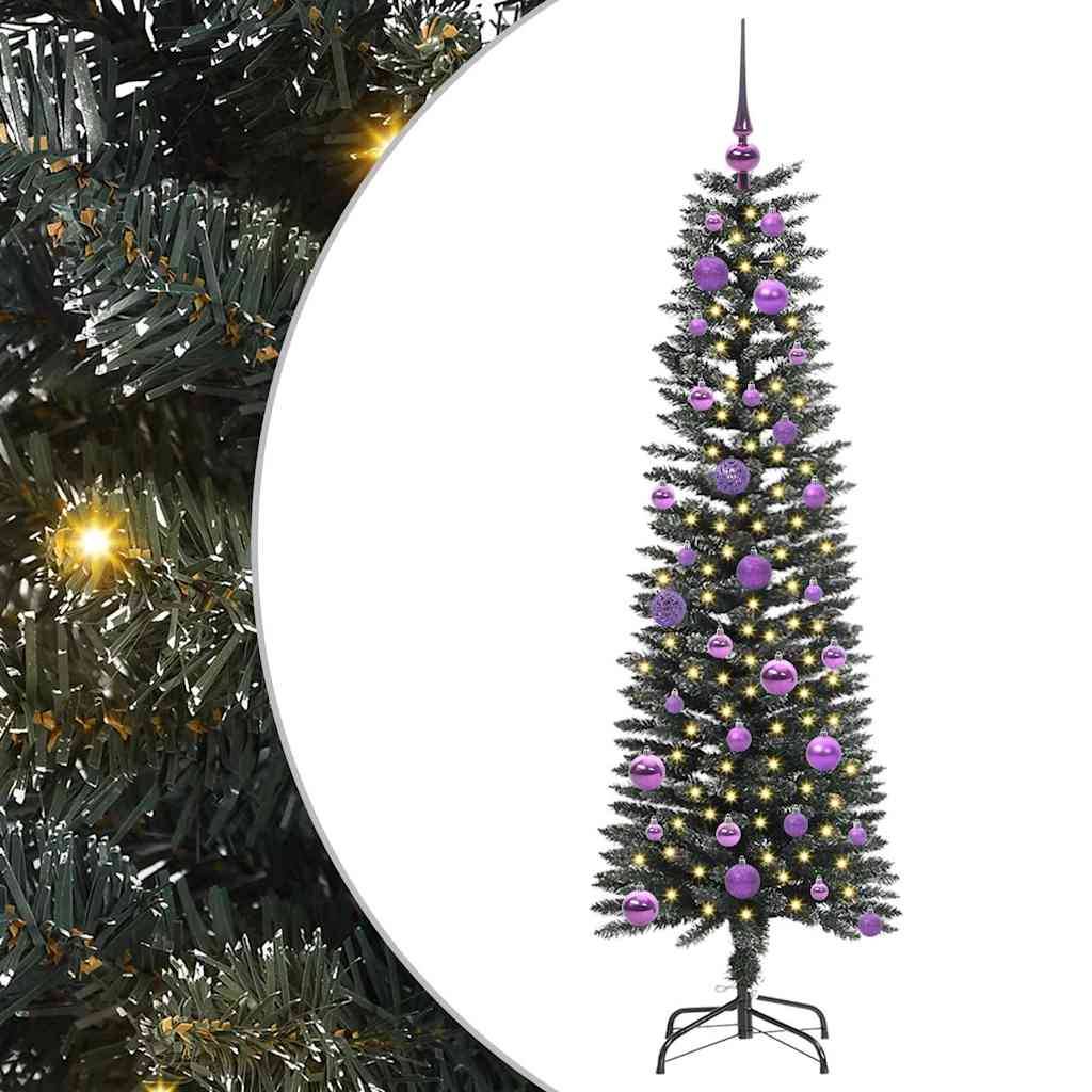 Sapin de Noël | Arbre de Noël artificiel Vert 150 cm PVC, plastique et acier Maison Chic - Image 1