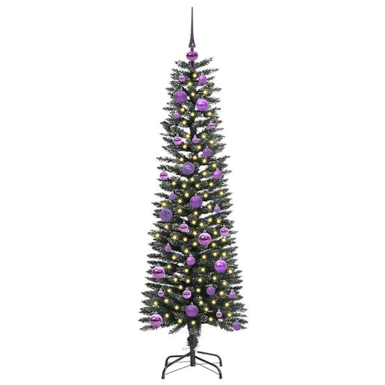 Sapin de Noël | Arbre de Noël artificiel Vert 150 cm PVC, plastique et acier Maison Chic - Image 3