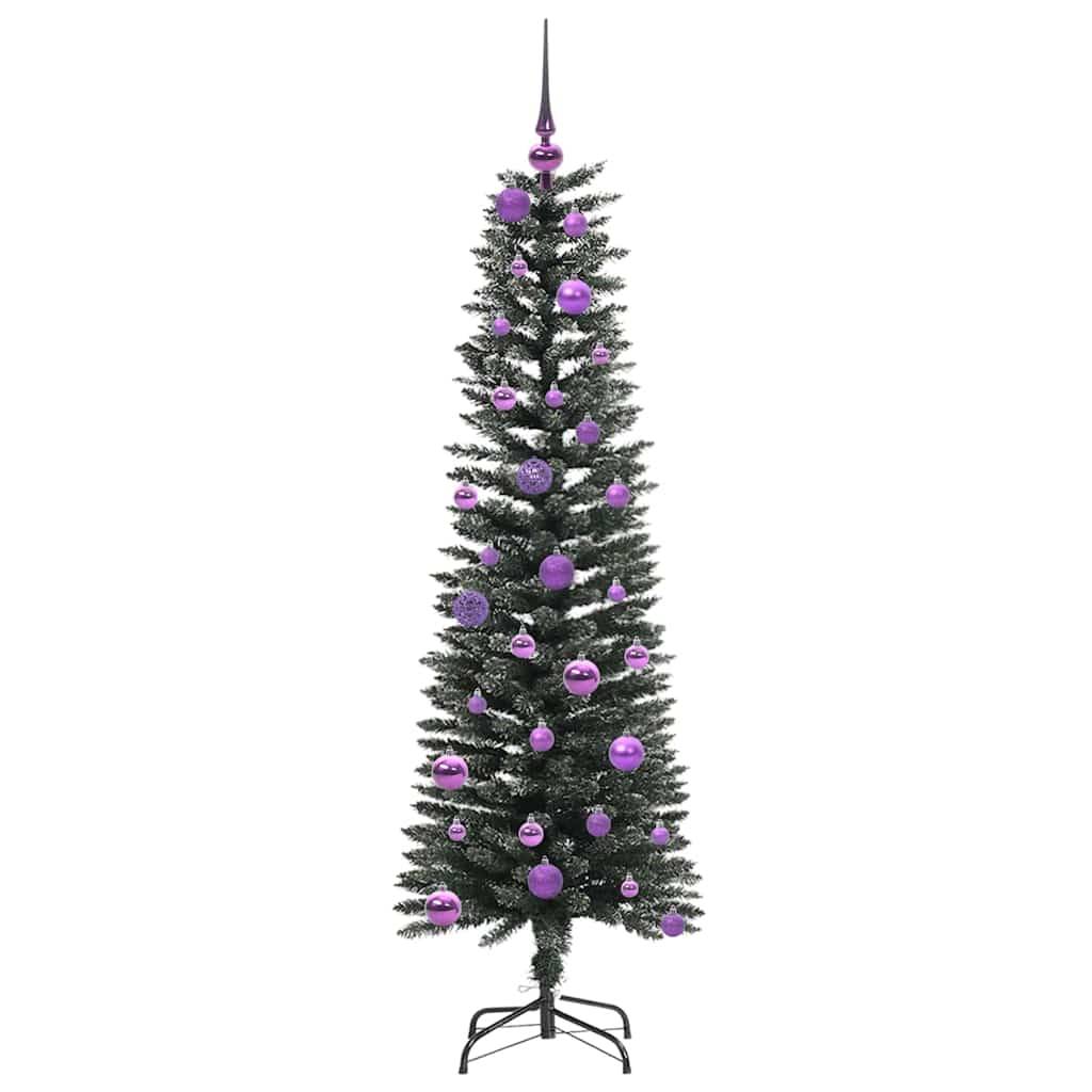 Sapin de Noël | Arbre de Noël artificiel Vert 150 cm PVC, plastique et acier Maison Chic - Image 4
