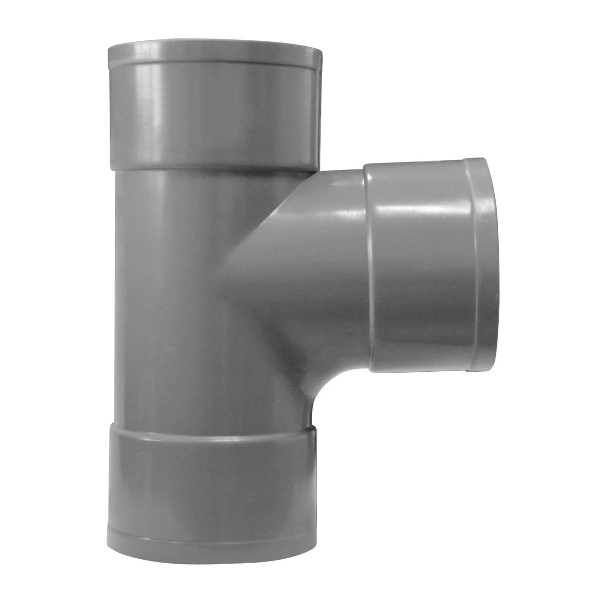 Jardibric - Jardibric - Té Pied de Biche 87°30 Ø100 PVC Femelle Femelle - Raccord Évacuation Eau - Té Assainissement Canalisation - Image 1