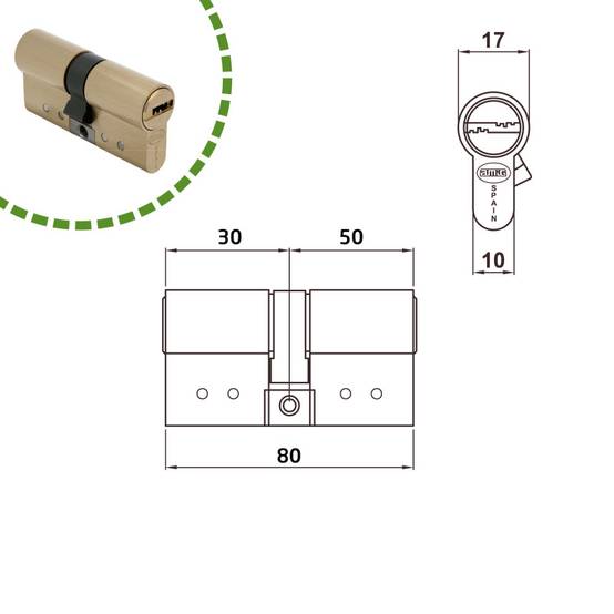 Cylindre 20000 - 80 (30-50) - Laiton - Mat | Amig - Image 9