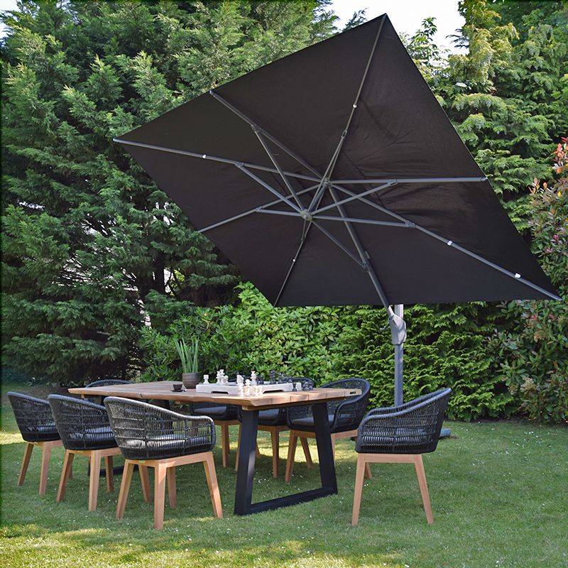 Parasol déporté noir 4x3 Neptunia - Gecko Jardin - Image 1