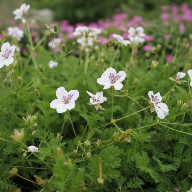 Bec de Grue Stephanie, Erodium à fleurs Blanche/ - feuillage Persistant - Godet - 5/20 cm - Image 2