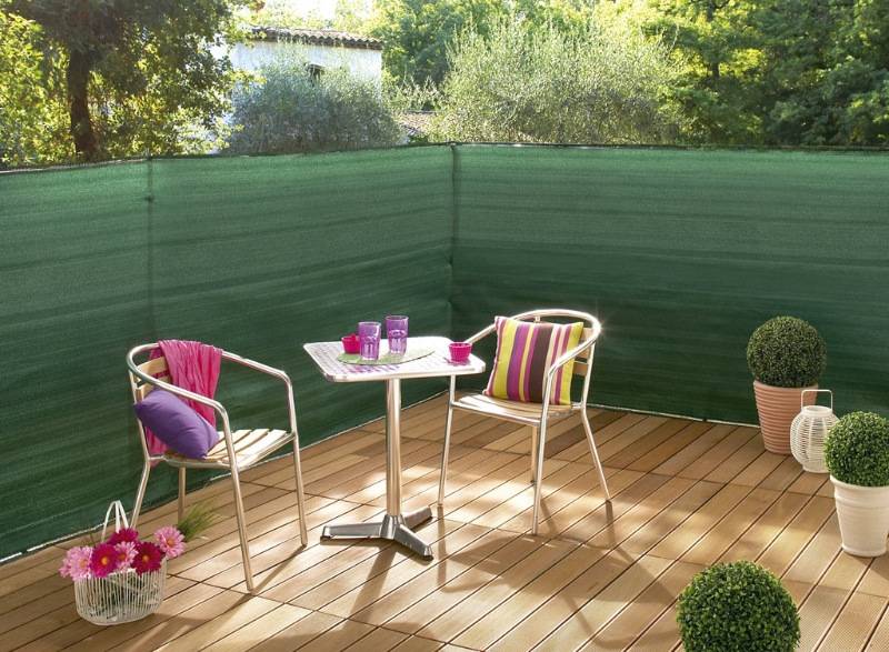 Nortène - Brise vue tissé 100% occultant -Vert - 2 x 25 m SUPRATEX Nortene - Image 1
