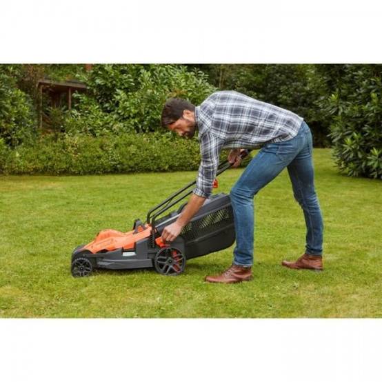 Tondeuse a Gazon Filaire BLACK+DECKER BEMW471BH-QS 1600W 38 cm - 6 Hauteurs Réglables - Image 4