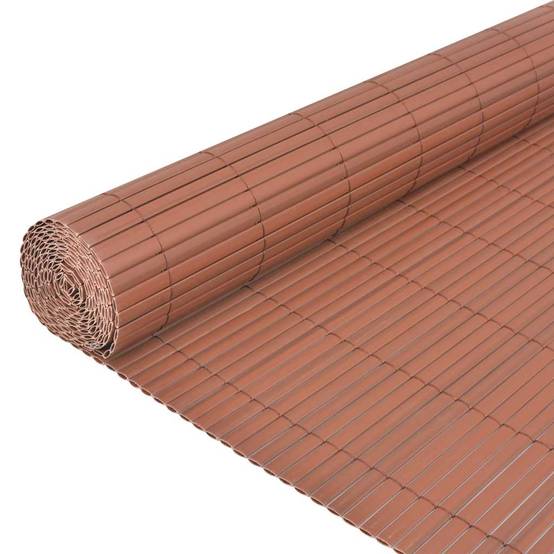 Clôture de jardin PVC Marron 90 x 500 cm - PANGIVO - Image 4