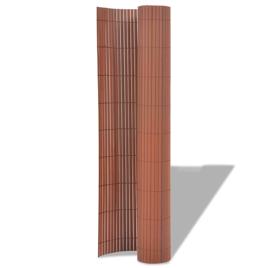 Clôture de jardin PVC Marron 90 x 500 cm - PANGIVO - Image 2