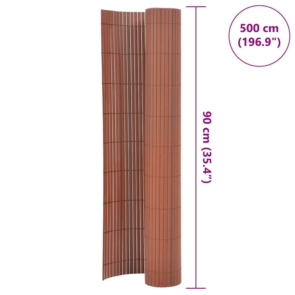 Clôture de jardin PVC Marron 90 x 500 cm - PANGIVO - Image 6