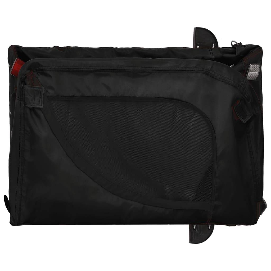Remorque de vélo pour animaux fer et tissu Oxford noir 124 x 53 x 53 cm, Poids:6.75kg - PANGIVO - Image 8