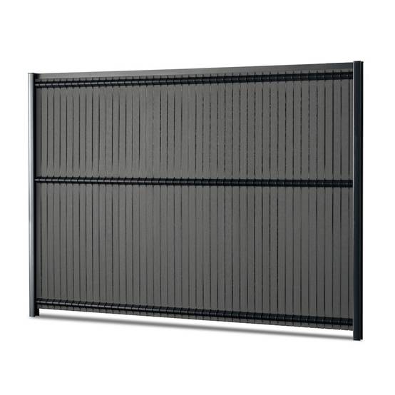 Kit lamelles occultantes rigide composite H 1m53 L 2m50 Gris anthracite - Easy Clôture - Image 2