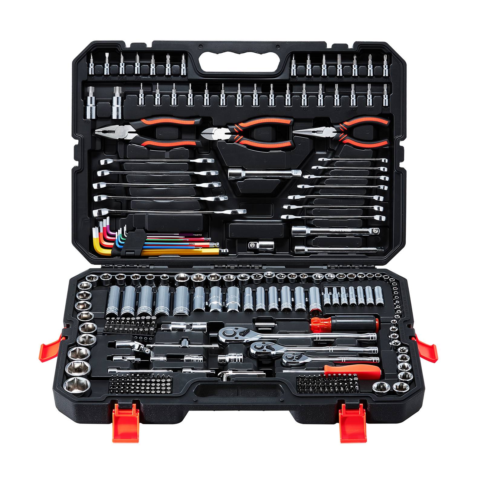 Vevor - VEVOR Coffret d'outils mécanicien 314 pcs, douilles métriques CR‑V, embouts et clés, mallette robuste pour réparation auto et bricolage. - Image 1