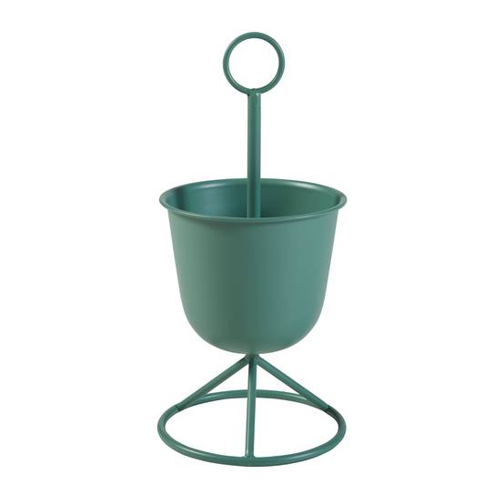 Porte-plantes style intemportel support 48 x 23 cm 1 cache-pot vert - Image 1