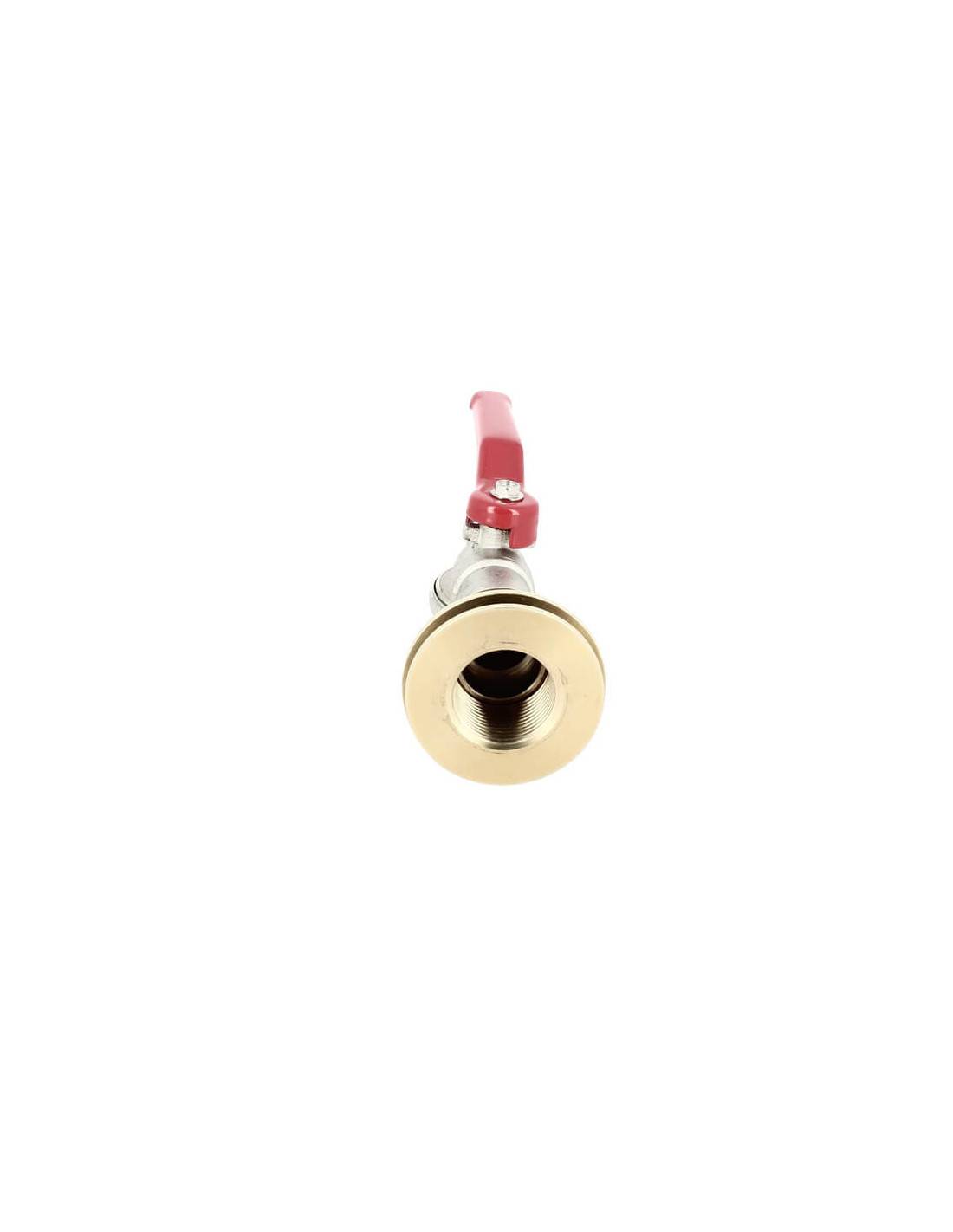 Passe paroi laiton mâle 1'' - femelle 3/4'' avec robinet laiton ECO - Image 3
