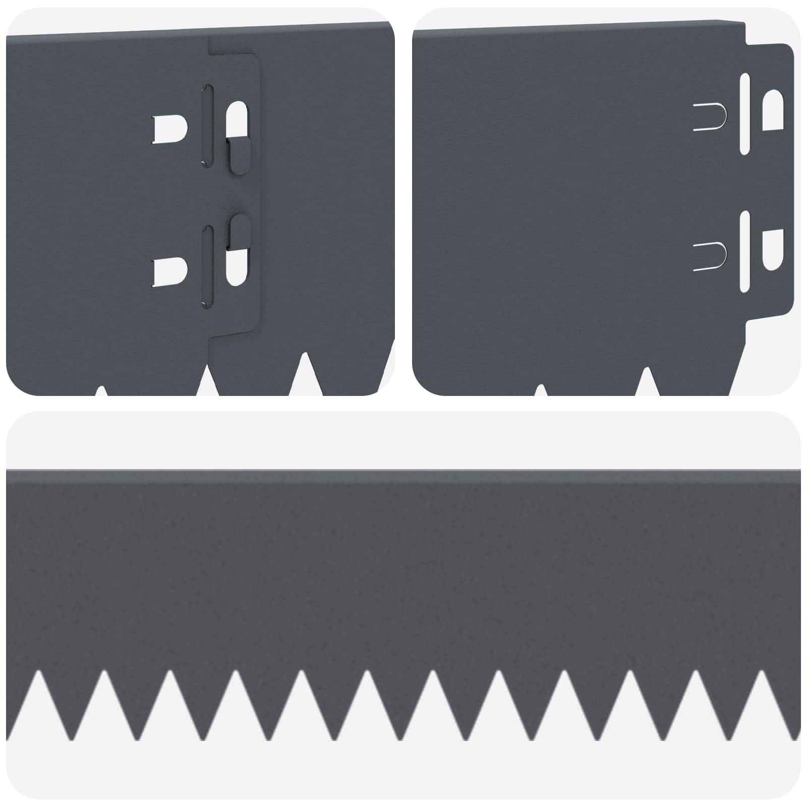 Bordure de jardin acier séparation espaces extérieurs parterres 10 pcs 103x10cm anthracite - ComfortXL Outdoor Living - Image 7