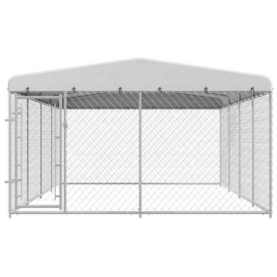 Vidaxl - Chenil extérieur avec toit pour chiens 7,6x3,8x2,3 m vidaXL 144937 - Image 6