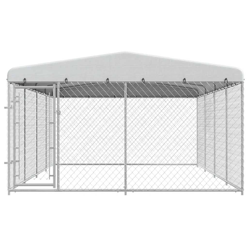 Vidaxl - Chenil extérieur avec toit pour chiens 7,6x3,8x2,3 m vidaXL 144937 - Image 6