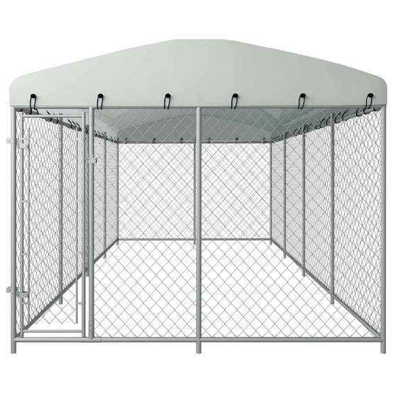 Vidaxl - Chenil extérieur avec toit pour chiens 7,6x3,8x2,3 m vidaXL 144937 - Image 7