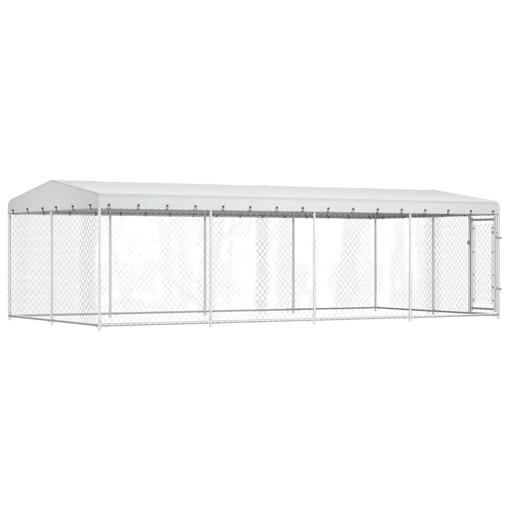 Vidaxl - Chenil extérieur avec toit pour chiens 7,6x3,8x2,3 m vidaXL 144937 - Image 5