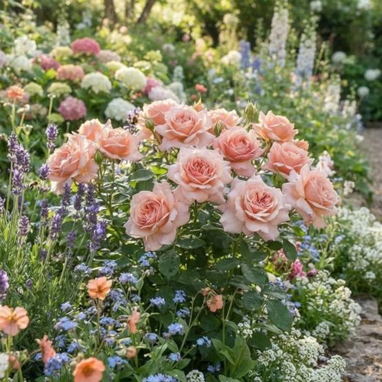 Rosier à fleurs groupées Botticelli® 'Meisylpho' à fleurs Rose - feuillage Caduc - Pot de 10 L - 1/2 tige- hauteur à maturité De 0,50 m à 1,00 m - Image 2