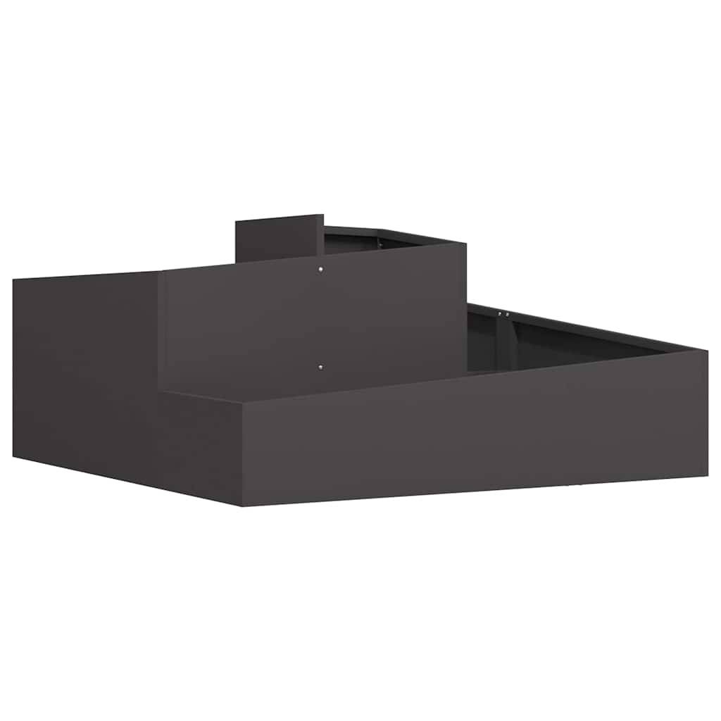 ComfortXL - Très grand cache-pot carré acier Noir 100x100 cm – ComfortXL Outdoor Living - Image 2