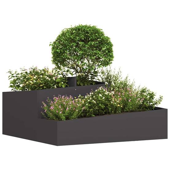 ComfortXL - Très grand cache-pot carré acier Noir 100x100 cm – ComfortXL Outdoor Living - Image 3