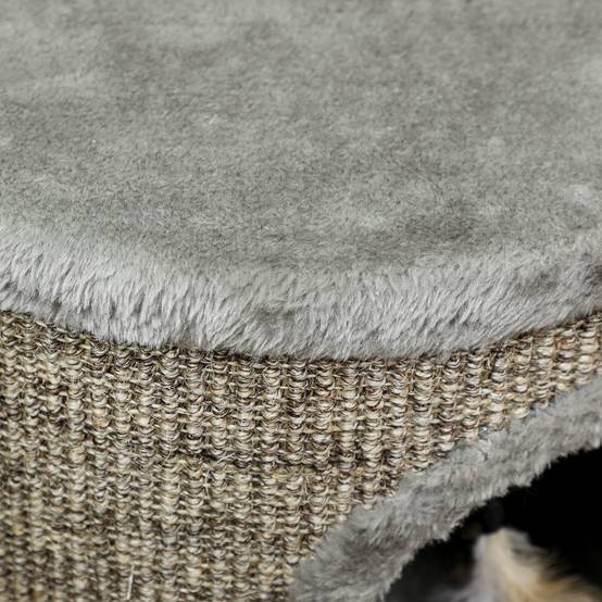 Niche pour Chat 3 en 1 Tabouret avec Griffoir en Sisal Repose-Pieds et Lit pour Chat Gris 38 cm - ComfortXL Outdoor Living - Image 10