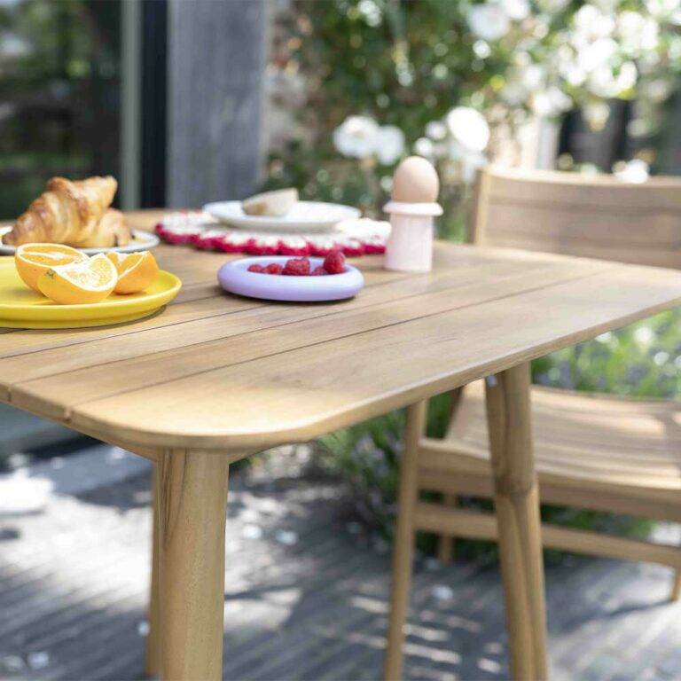 Wilsa Garden - Ensemble en teck massif 2/4 places avec 2 fauteuils NAPLES - Image 3