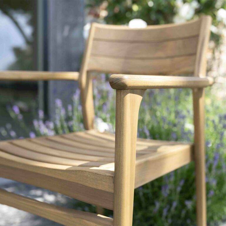 Wilsa Garden - Ensemble en teck massif 2/4 places avec 2 fauteuils NAPLES - Image 4