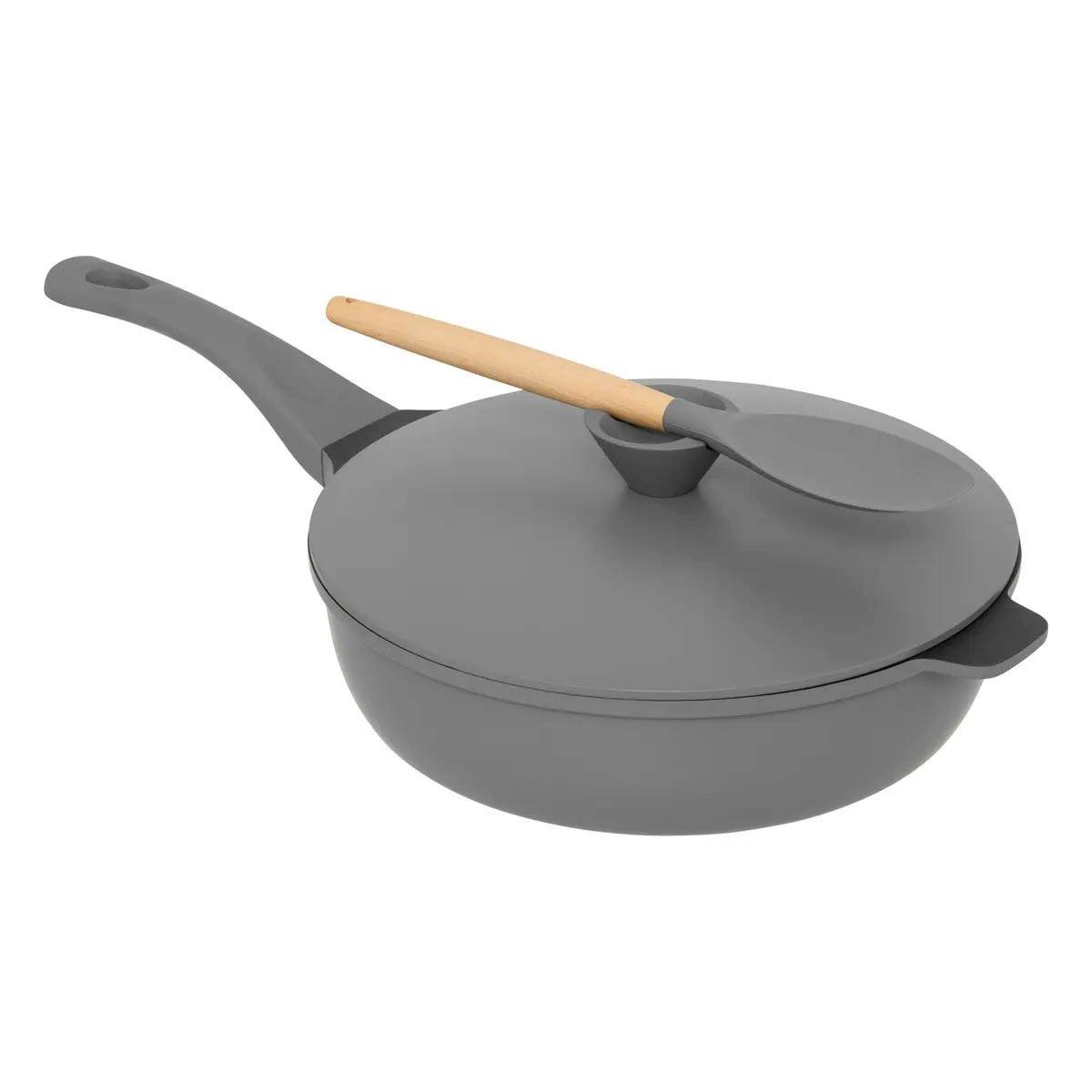 Sauteuse Avec Panier Vapeur "Kirk" 28cm Gris - Image 1