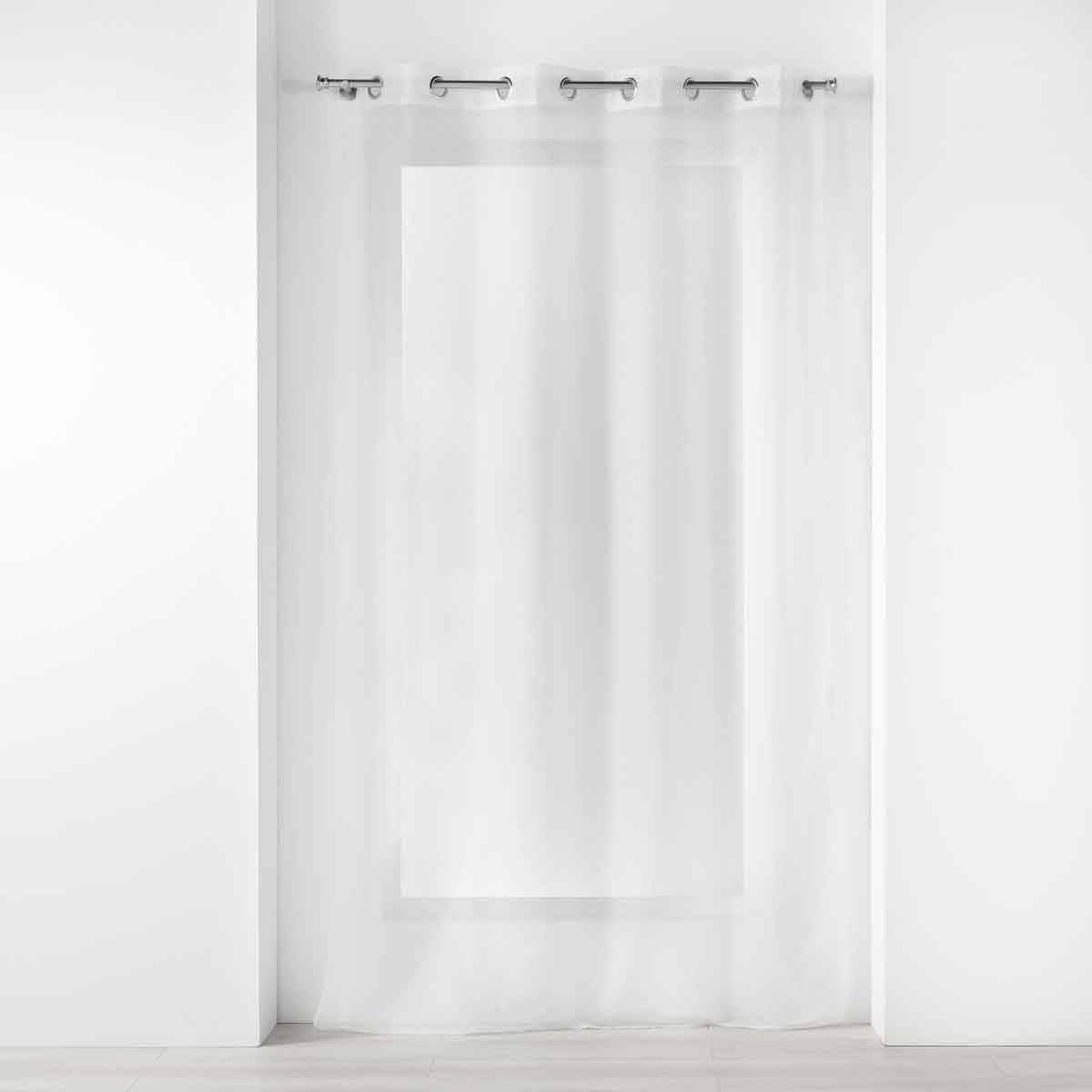 Rideau Voilage à Œillets "Voilizea" 140x240cm Blanc - Image 1