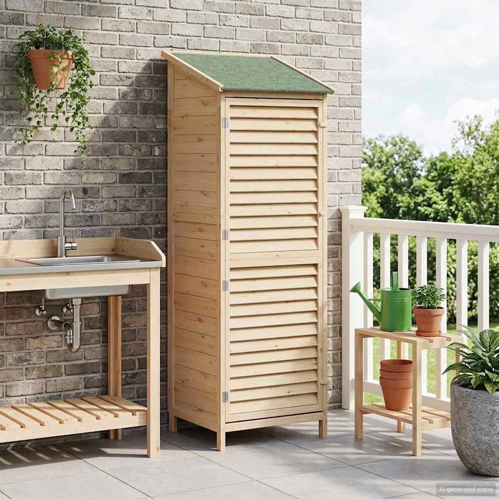PANGIVO - Abri de jardin bois de sapin naturel 59 x 56 x 176 cm - PANGIVO - Image 3
