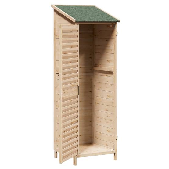PANGIVO - Abri de jardin bois de sapin naturel 59 x 56 x 176 cm - PANGIVO - Image 4
