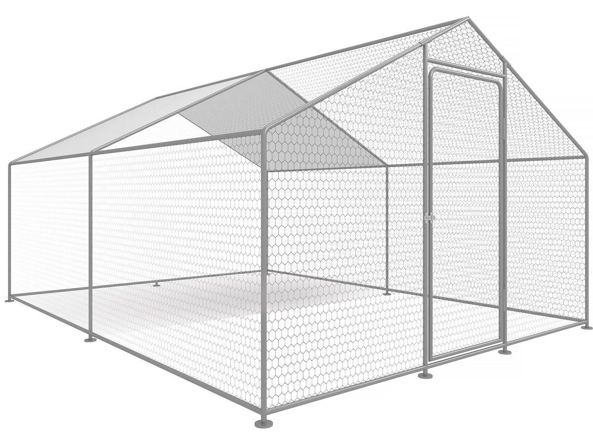 Habitat Et Jardin - Enclos à Poules 9 M² Parc Grillagé 3 X 3 X 2 M Acier Galvanisé -habitat Et Jardin