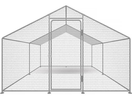 Enclos à Poules 9 M² Parc Grillagé 3 X 3 X 2 M Acier Galvanisé -habitat Et Jardin - Image 4