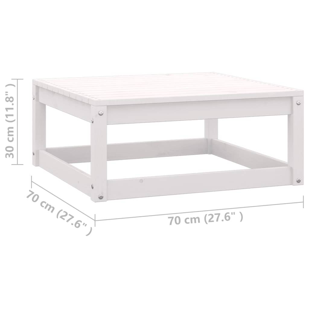Helloshop26 - Salon de jardin meuble d'extérieur ensemble de mobilier 14 pièces avec coussins blanc bois de pin massif - Image 8
