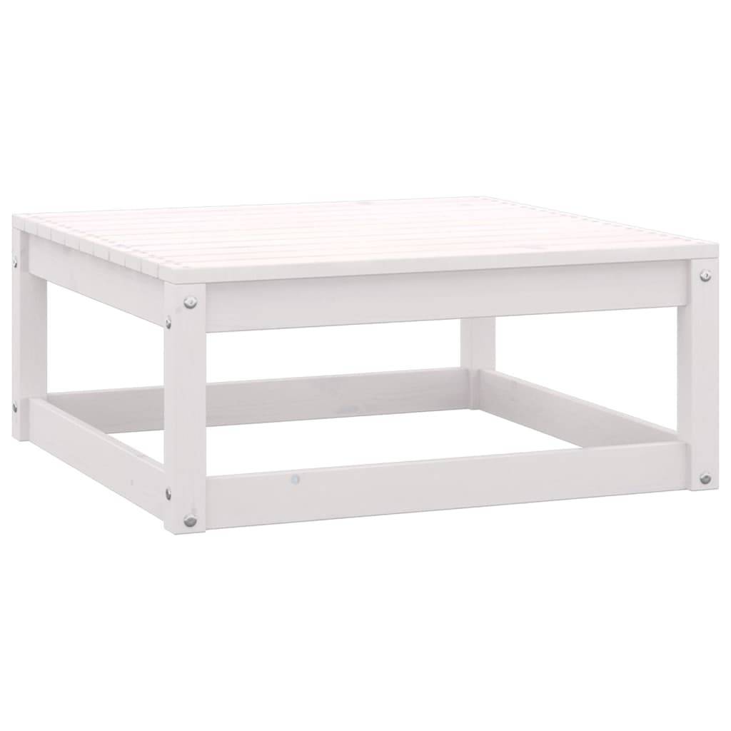 Helloshop26 - Salon de jardin meuble d'extérieur ensemble de mobilier 14 pièces avec coussins blanc bois de pin massif - Image 5