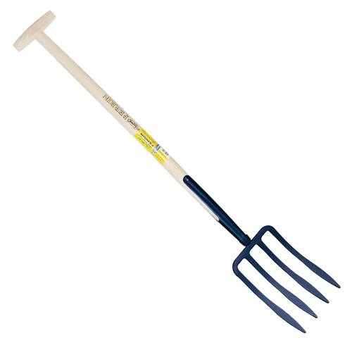 Outils Perrin - Fourche à bêcher à soie 4 dents spatulée manche béquille Outils Perrin