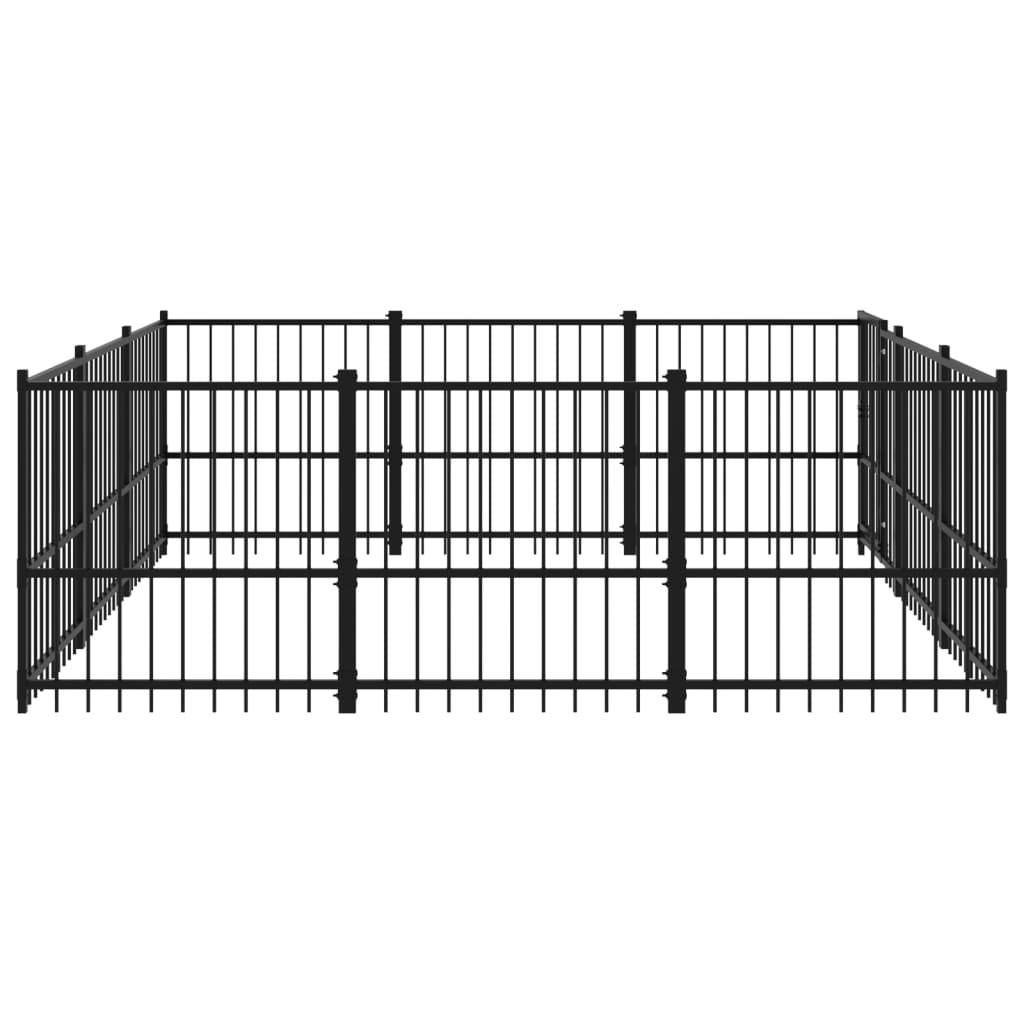 Vidaxl - Chenil d'extérieur pour chiens Acier 8,47 m² vidaXL 3124616 - Image 5