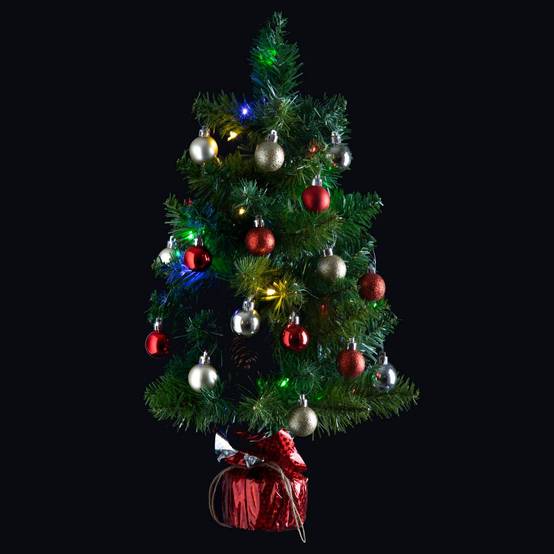 Sapin H.50cm avec décorations et guirlande lumineuse copper 20 LED en box palette assorti ATMOSPHERA CREATEUR D'INTERIEUR - Image 3