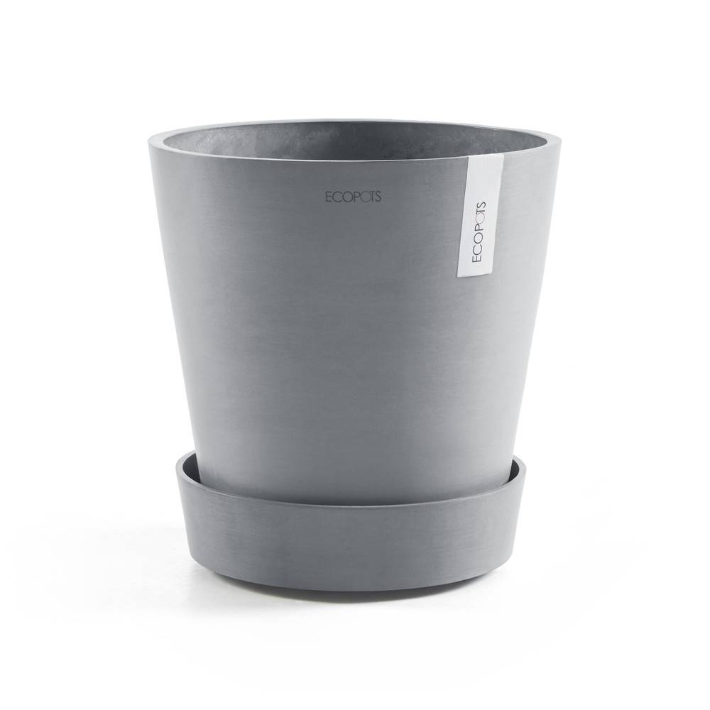 Ecopots - Support à roulettes Wheels 40 Bleu Gris - Ø 34,1 x H. 9 cm ECOPOTS - Image 1