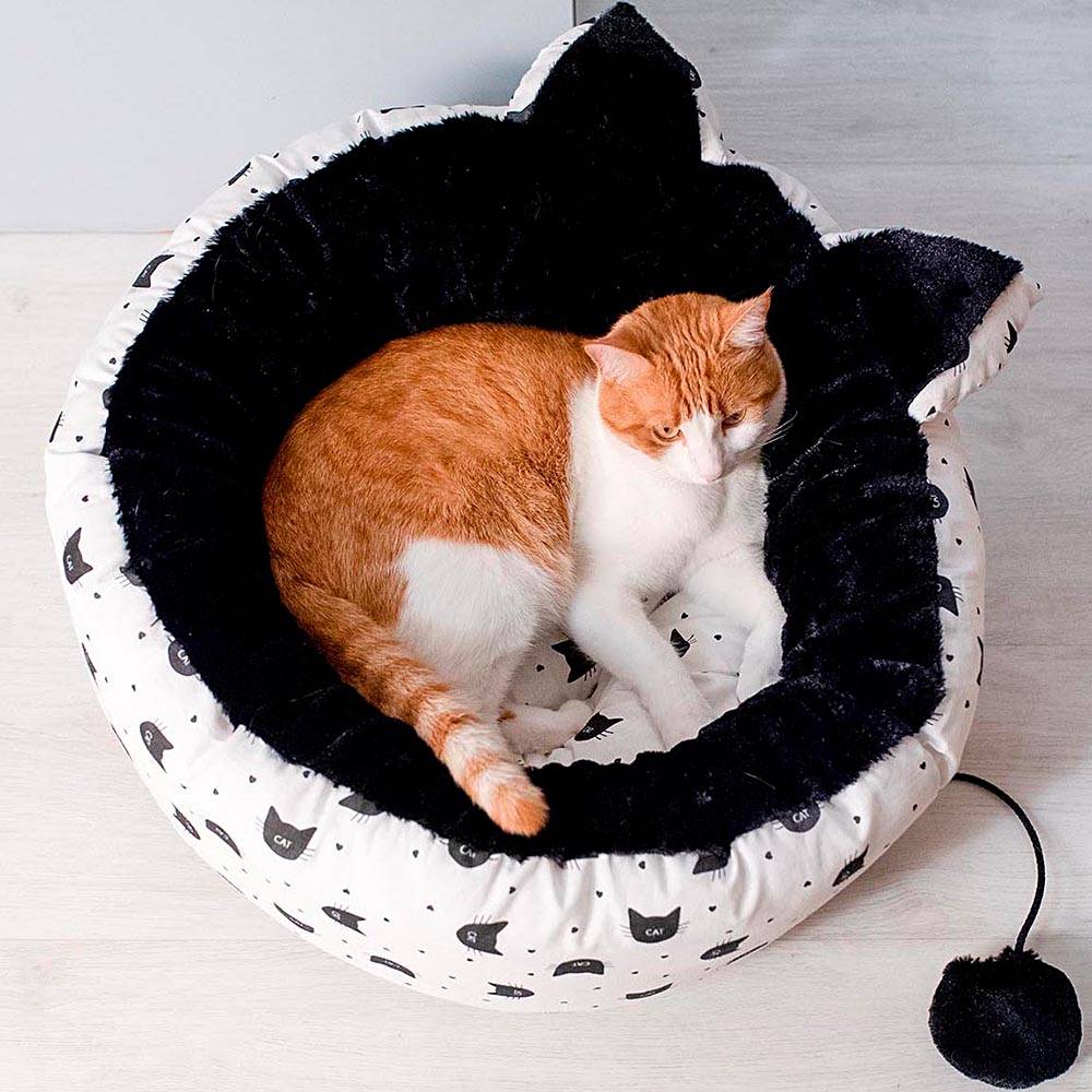 Ferplast - Couchage Rembourré Lit Chats MUFFIN avec Coussin, Coton et Fourrure écologique, Jeu, Lavable - Image 3