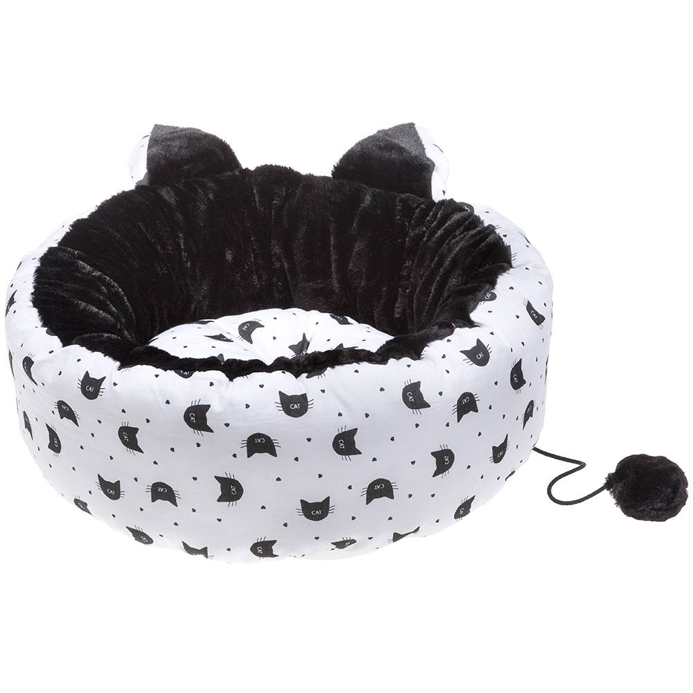 Ferplast - Couchage Rembourré Lit Chats MUFFIN avec Coussin, Coton et Fourrure écologique, Jeu, Lavable - Image 1