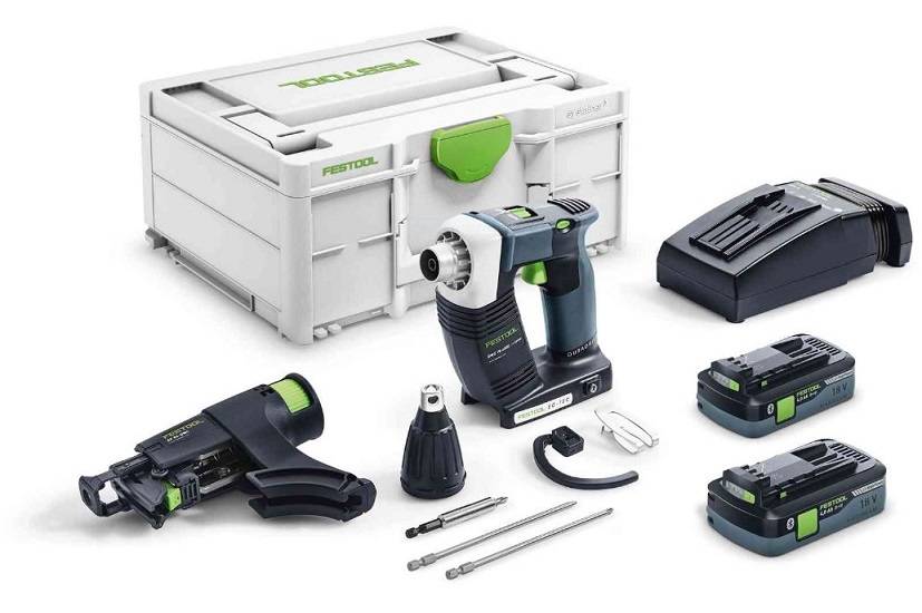 Festool - Visseuse pour plaquiste 18V DURADRIVE DWC 18-4500 HPC 4.0 I-Plus + 2 batteries BO 18 Li 4,0 Ah + chargeur TCL + Systainer SYS3 - FESTOOL - 576502 - Image 1