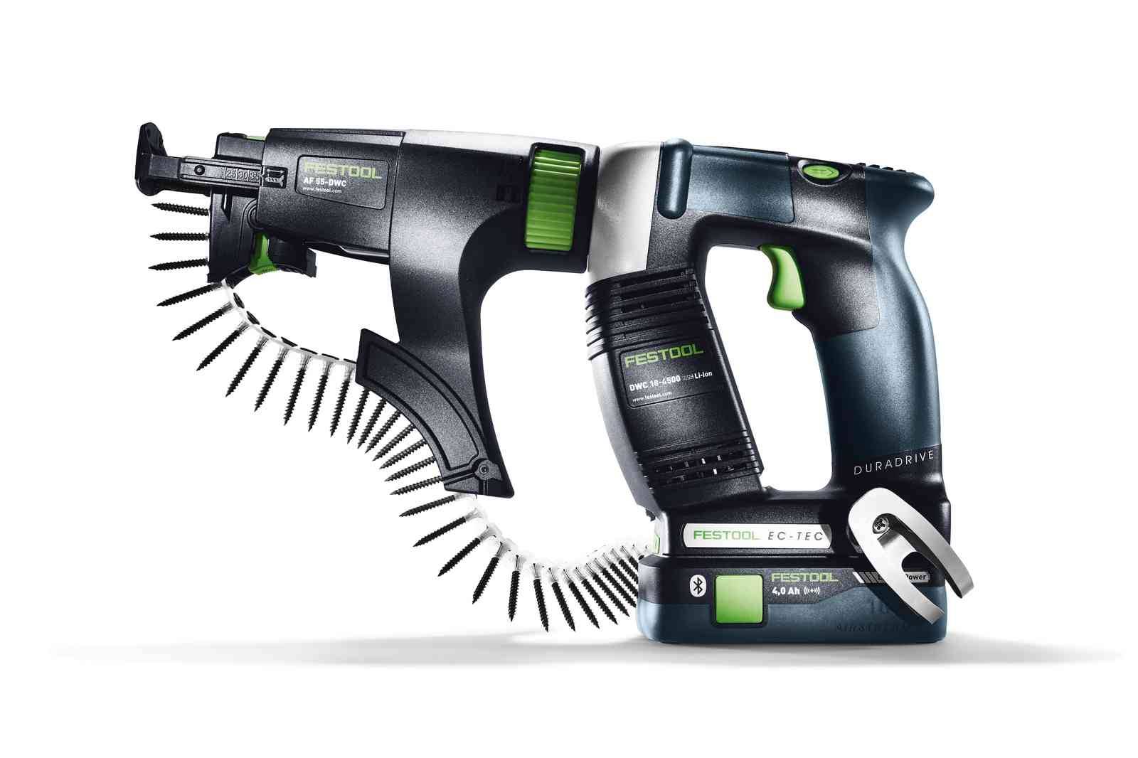 Festool - Visseuse pour plaquiste 18V DURADRIVE DWC 18-4500 HPC 4.0 I-Plus + 2 batteries BO 18 Li 4,0 Ah + chargeur TCL + Systainer SYS3 - FESTOOL - 576502 - Image 5